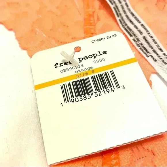 Free People intimately womens small large Orange Lace Bralette delicate halter - Picture 11 of 15